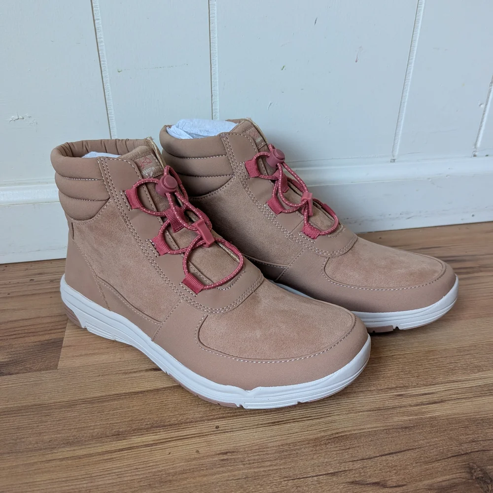 Ryka Beige Amanda Booties Size 9 With Elastic Closure - Picture 1 of 6